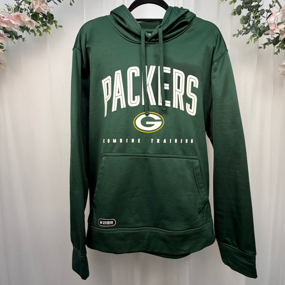 New Era NFL Green Bay Packers Combine Training Hoodie Green Mens Large